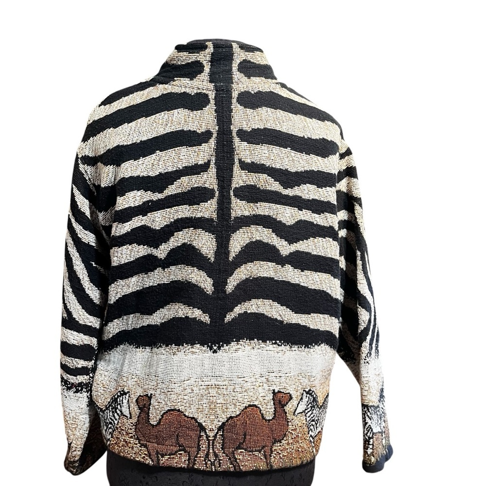Sugar Street Weavers Vintage Safari Print Jacket Medium USA - Picture 3 of 10